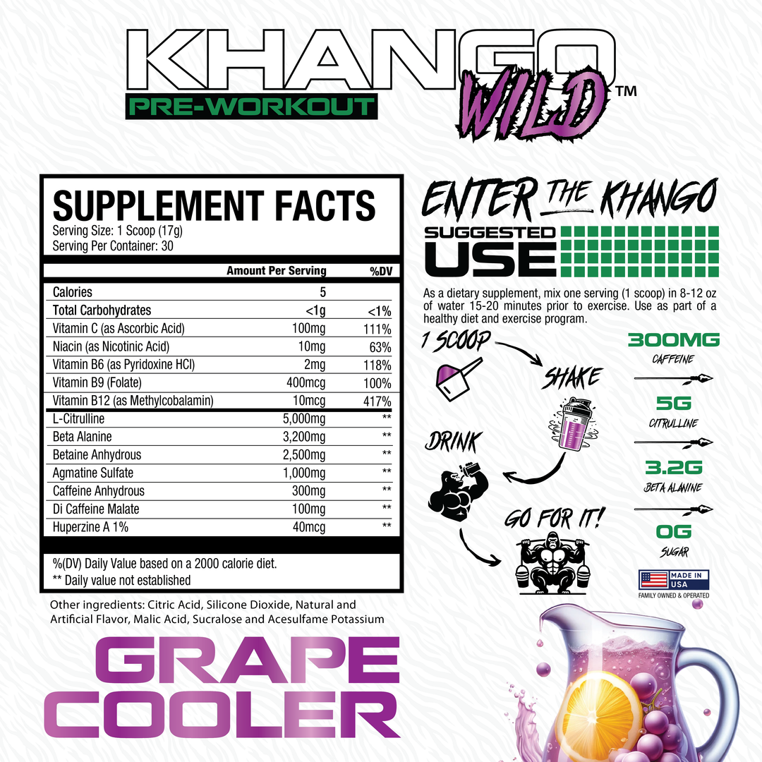 Khango Wild Preworkout - Grape Cooler