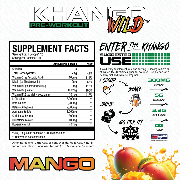 Khango Wild Preworkout - Mango