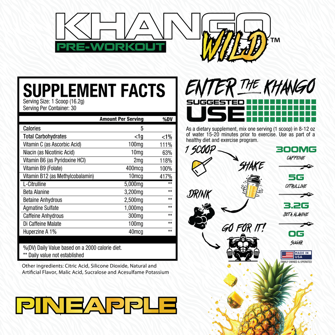 Khango Wild Preworkout - Pineapple