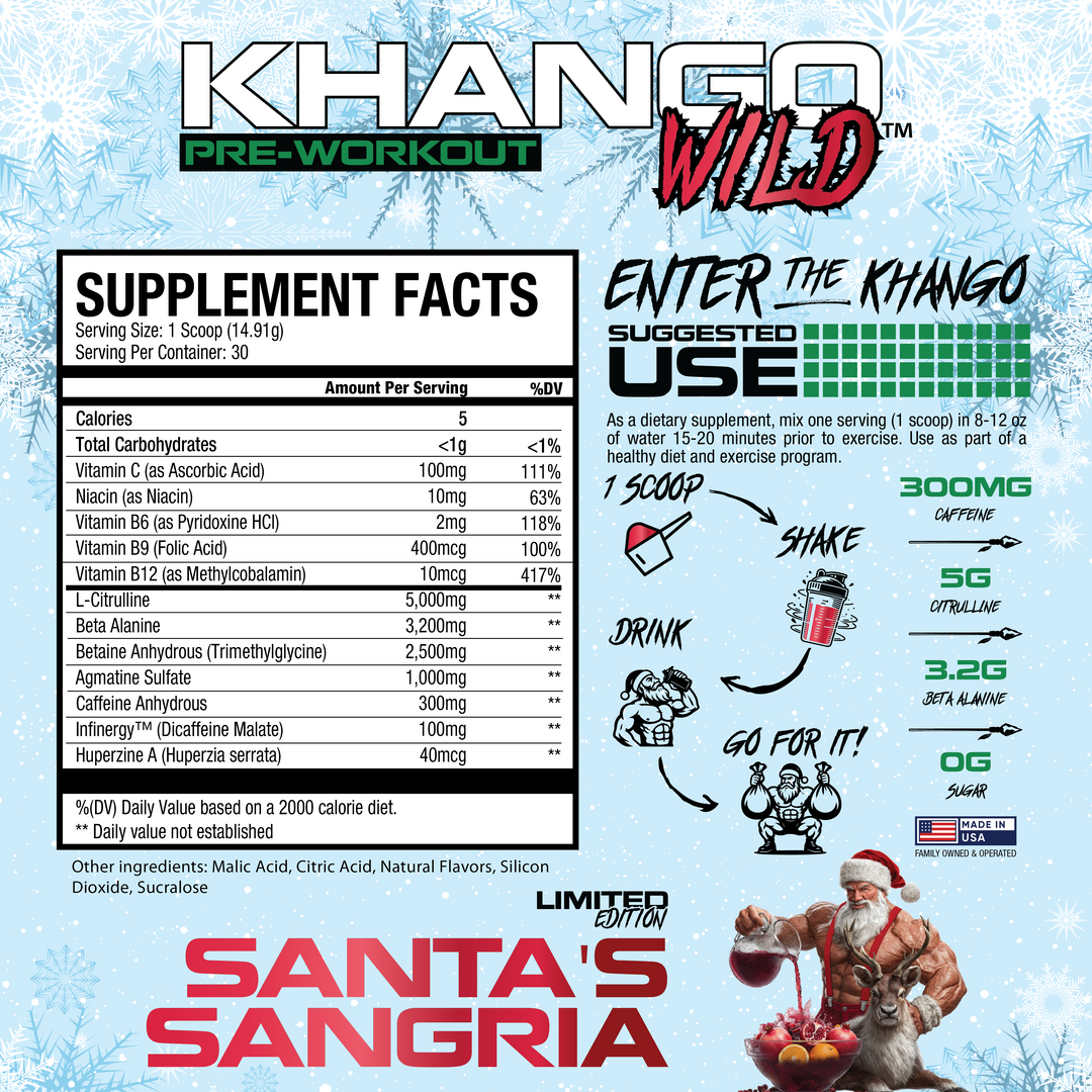 Khango Wild Preworkout - LIMITED EDITION - Santa's Sangria - PRE-ORDER